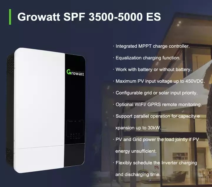 5000ES SPF 5000 ES PV 태양 하이브리드 인버터 오프 그리드 단결정성 실리콘 3500w 5000w