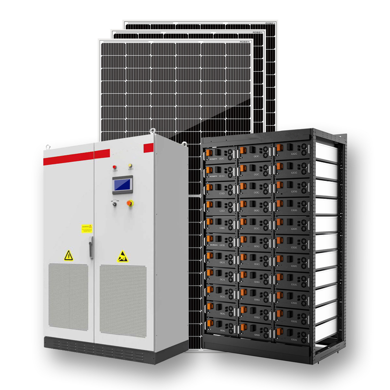태양계 30kW 150kW 300kW 하이브리드 태양 전지판 키트 시스템 30KW 완전한 태양계
