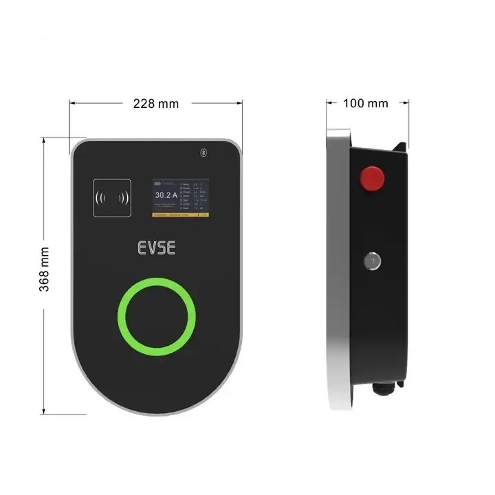 32A EV 충전소 OCPP 1.6 와이파이 4G 커뮤니케이션을 가진 똑똑한 Wallbox 22KW