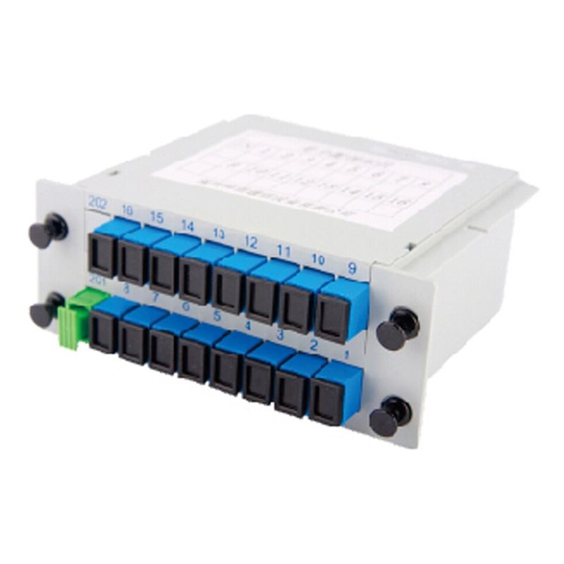 1x16 DIN 1X16-PLC 한 개의 방식 길이가 특화한 SC / APC 광섬유 PLC 분배기
