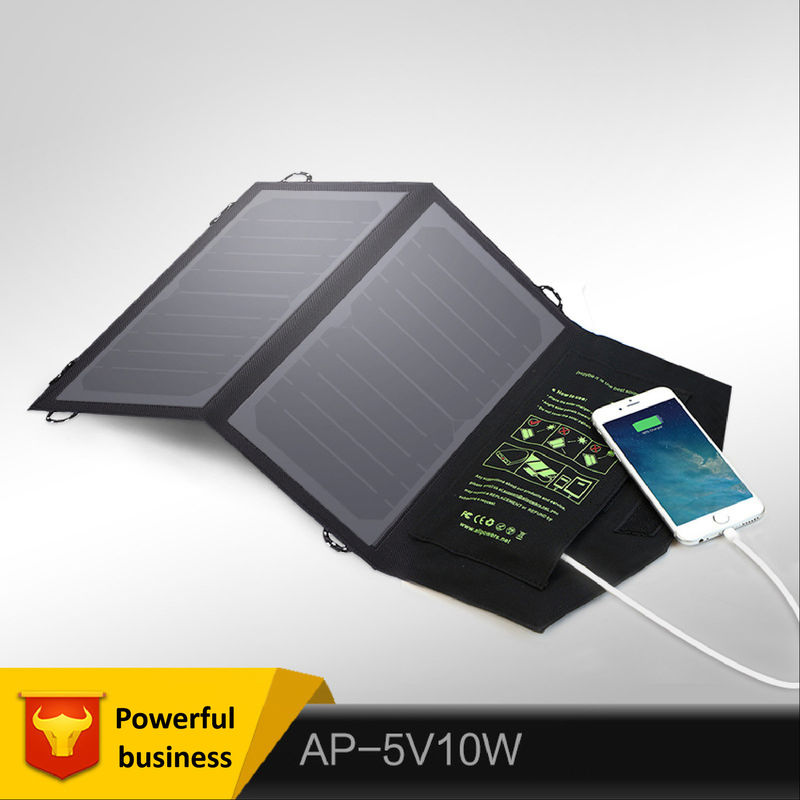 야외 접힌 태양 PV 패널 휴대폰 충전기 가지고 다닐 수 있는 5V 10W 300g