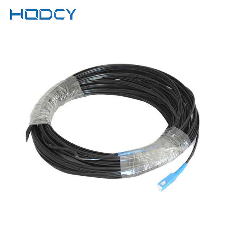 연결기와 야외 1시 2분 핵심 FTTH 드롭 케이블 G657A1 1 섬유