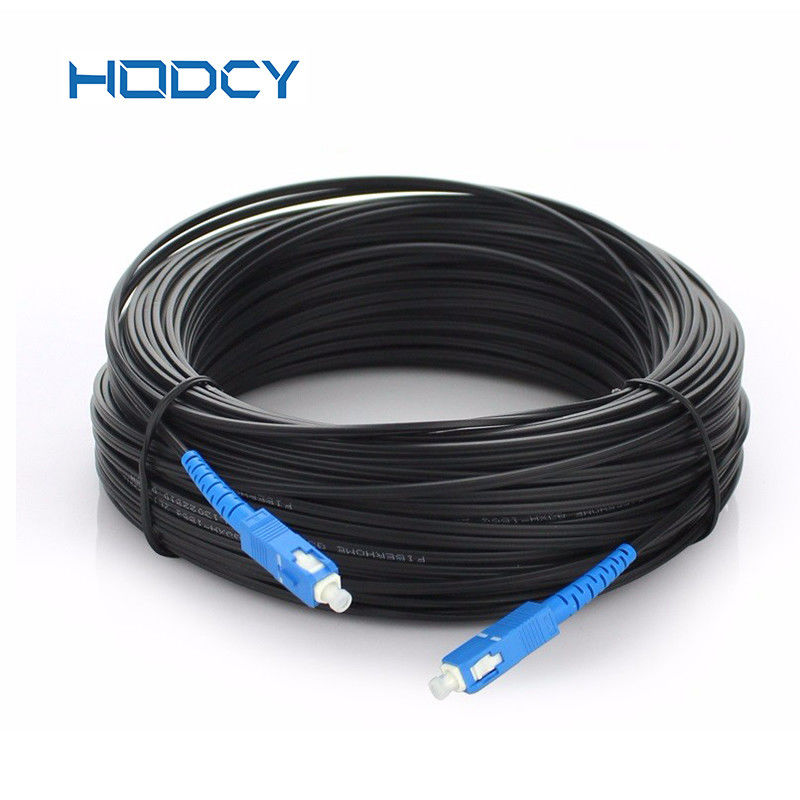 연결기와 야외 1시 2분 핵심 FTTH 드롭 케이블 G657A1 1 섬유