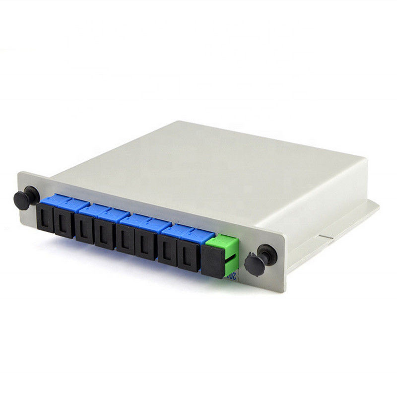 DIN 1X8-plc SC / UPC 광섬유 PLC 분배기 1*8 종류 1260nm-1650nm 사고 방식