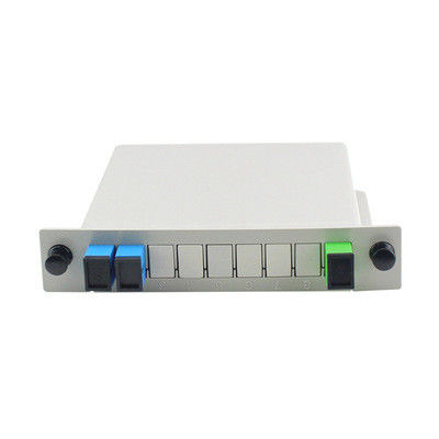 FTTX / FTTH 네트워크를 위한 SC UPC 광섬유 PLC 분배기 DIN 1X2 PLC