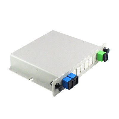 FTTX / FTTH 네트워크를 위한 SC UPC 광섬유 PLC 분배기 DIN 1X2 PLC